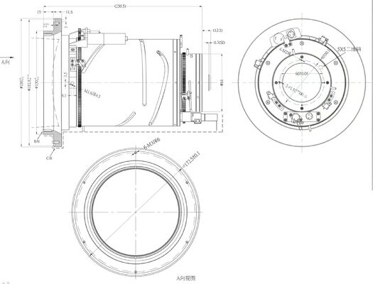 FWD-0333-0R 30-150mm F0.84/1.2 1280×1024@12μm LWIR Motorized Zoom Lens   Series Chalcogenide