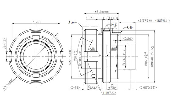 FWD-4.3 4.3mm F1.2 256×192@12μm LWIR Motorized Zoom Lens dengan Panjang Gelombang 8-12 μm untuk Pencitraan Termal